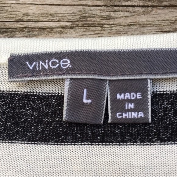 Vince Striped Variegated Long Sleeve Top L - Picture 8 of 11